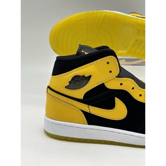 Mens Size 11 Air Jordan 1 Mid SE Blk/Maize/Wht Basketball Shoes HJ6654 071 NEW main image 4